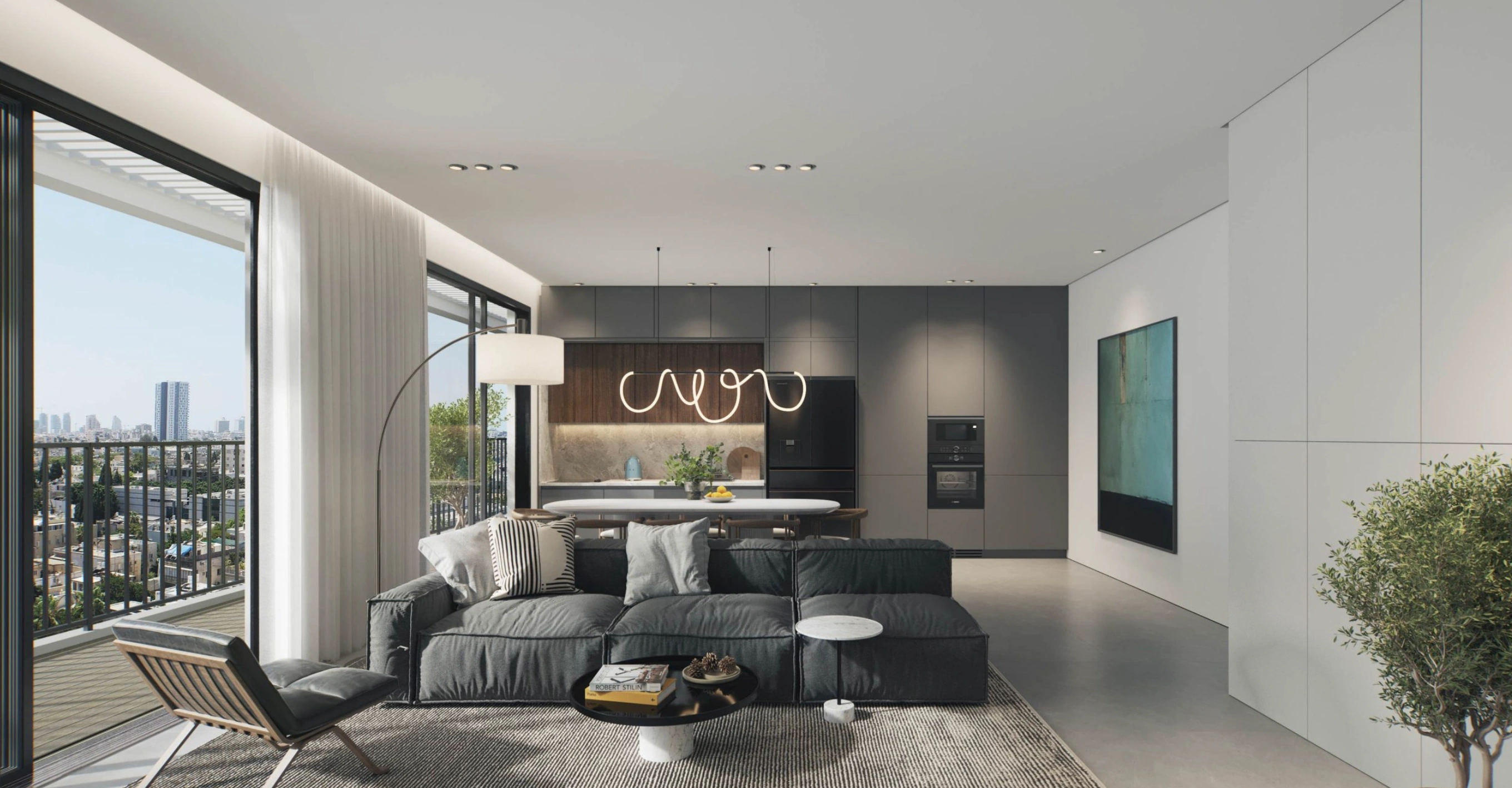Refined 4-Room Apartment with Private Balcony in Central Tel Aviv